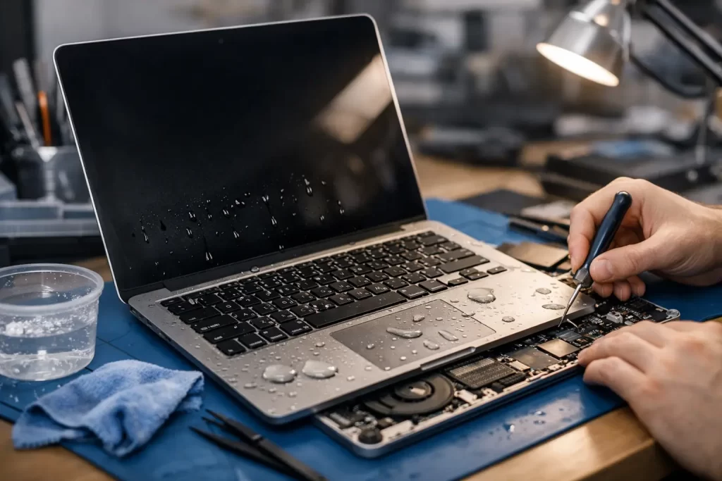 MacBook Water Damage Repair Done Fast